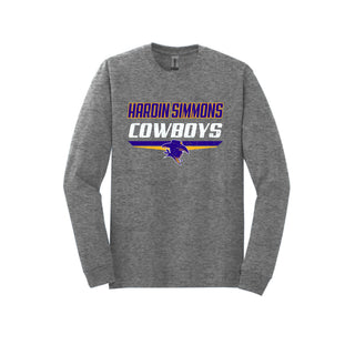 Hardin Simmons University Cowboys - Double Stripe Long Sleeve T-Shirt