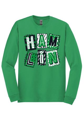 Hamlin Pied Pipers - Scrapbook Box Long Sleeve T-Shirt