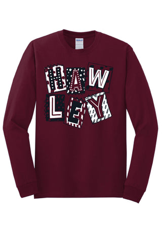 Hawley Bearcats - Scrapbook Box Long Sleeve T-Shirt