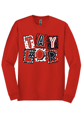 Taylor Trojans - Scrapbook Box Long Sleeve T-Shirt