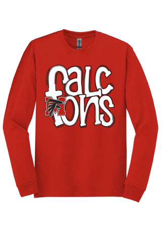 Mann Falcons - Funky Stack Long Sleeve T-Shirt