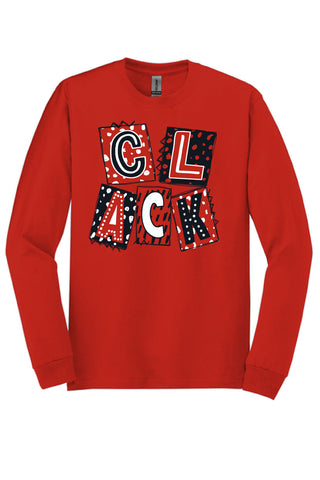 Clack Cardinals - Scrapbook Box Long Sleeve T-Shirt