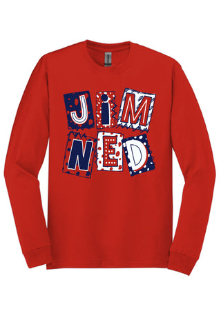 Jim Ned Indians - Scrapbook Box Long Sleeve T-Shirt