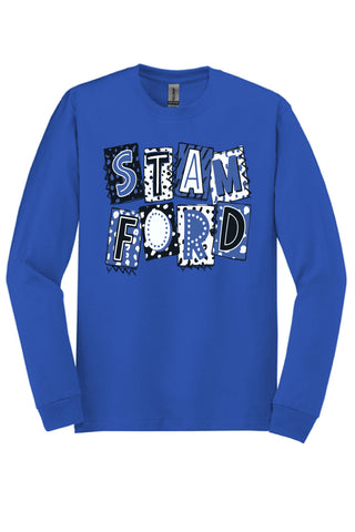 Stamford Bulldogs - Scrapbook Box Long Sleeve T-Shirt