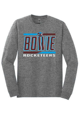 Bowie Rocketeers - Split Stripe Long Sleeve T-Shirt