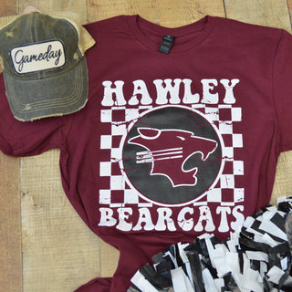 Hawley Bearcats - Checkered T-Shirt
