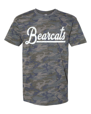 Hawley Bearcats - Script with Tail Camo T-Shirt