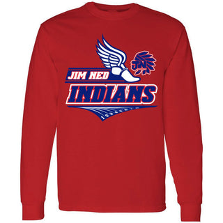 Jim Ned Indians - Track Long Sleeve T-Shirt