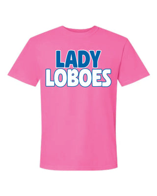 Lady Loboes Bright Comfort Colors Tee - Cisco Loboes Booster Club