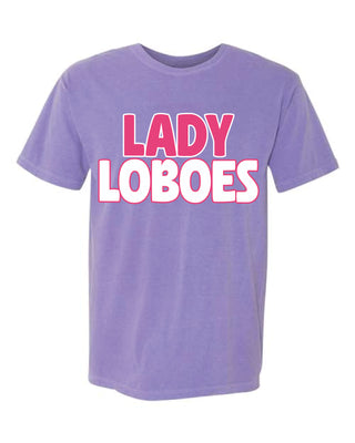 Lady Loboes Bright Comfort Colors Tee - Cisco Loboes Booster Club