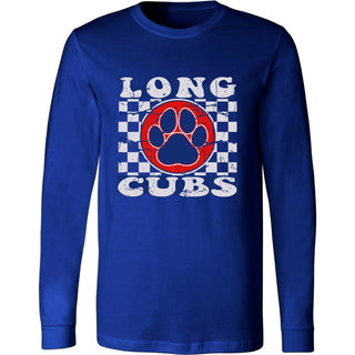 Long Cubs - Checkered Long Sleeve T-Shirt