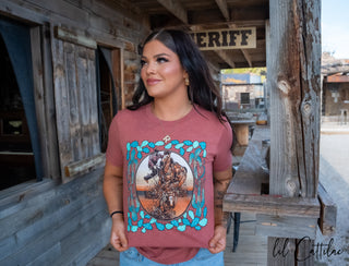 Calf Roper Cactus - Western Tee