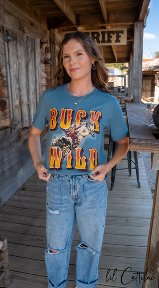 Buck Wild Bull Rider - Western Tee