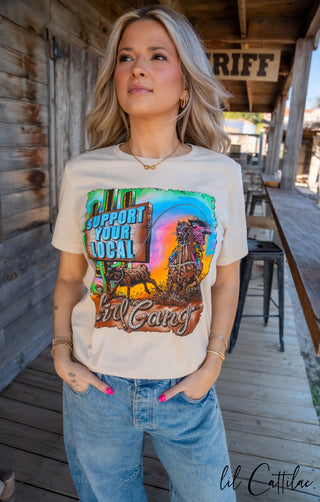 Breakaway Support Your Local Girl Gang - Western Tee