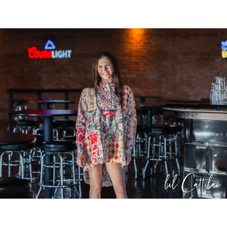 Nina Patchwork Long-Sleeve Top