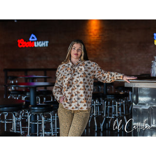 Sadie Hat Bowtie Long-Sleeve Top
