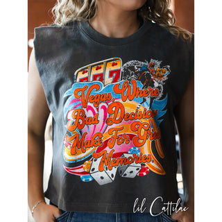 Vegas, Where Bad Decisions Make for Great Memories Sleeveless - Western Tee