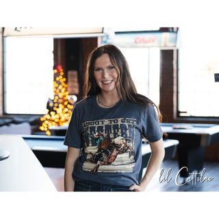 About to Get Western Bull Rider - Western Tee