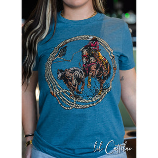 Breakaway Rope Circle - Western Tee