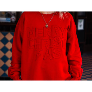 Merry Christmas Appliqued Poncho Sweatshirt - Pack