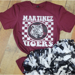 Martinez Tigers - Checkered T-Shirt