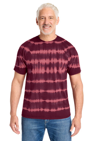 Port & Co® Allover Stripe Tie-Dye Tee PC142