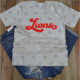 Roby Lions - Script with Stars T-Shirt