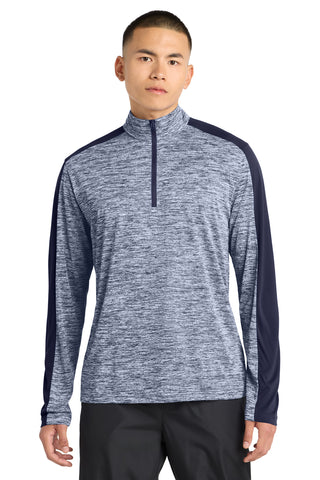 Sport-Tek® PosiCharge® Electric Heather Colorblock 1/4-Zip Pullover. ST397