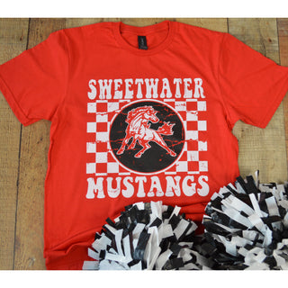 Sweetwater Mustangs - Checkered T-Shirt