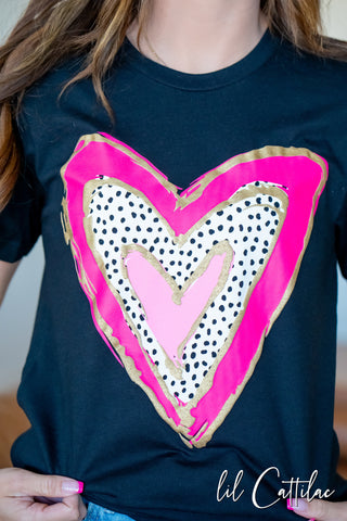 Heart with Puff - Valentines Tee