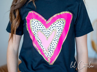 Heart with Puff - Valentines Tee