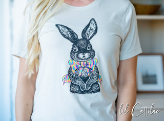 Bunny with Bow - Easter Tee