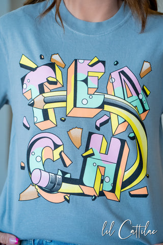 Teach - Bubble Letters CC Tee