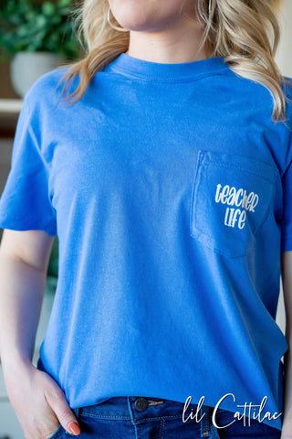 Teacher Life CC Pocket Tee