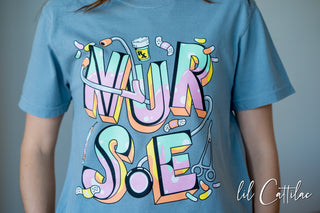 Nurse - Bubble Letters CC Tee