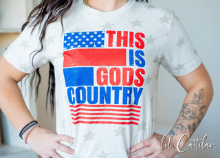 This is Gods Country - Star Patriotic Tee