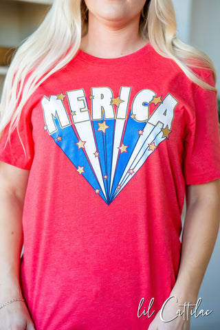 Merica Rays - Patriotic  Tee