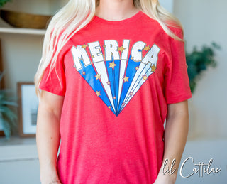 Merica Rays - Patriotic  Tee