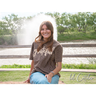 Grateful - Animal Print Thanksgiving Tee