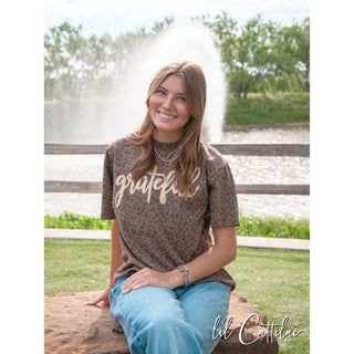 Grateful - Animal Print Thanksgiving Tee