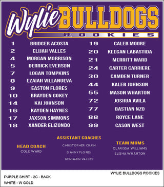 Wylie Youth Football - Rookies