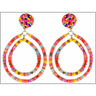 Sequin Ring & Seed Bead Earrings