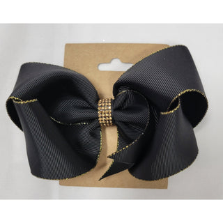 Black and Metallic Gold Bows