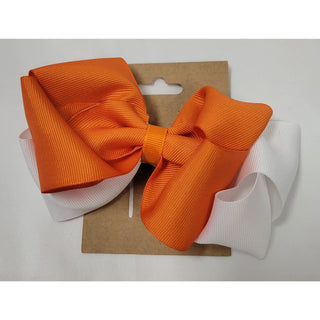 Orange and White Bows