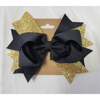 Black and Metallic Gold Bows