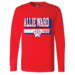 Allie Ward Wildcats - Stripe Shadow Long Sleeve T-Shirt