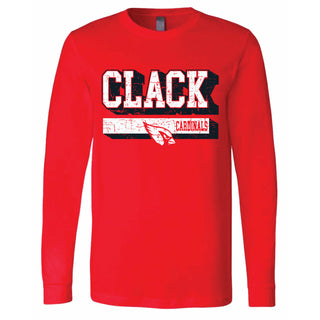 Clack Cardinals - Shadow Stripe Long Sleeve T-Shirt