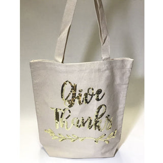 Give Thanks Canvas Tote