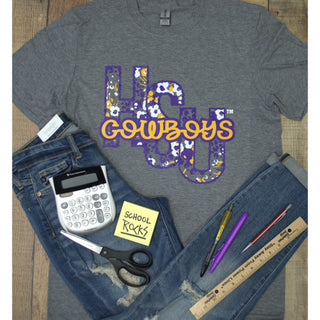 Hardin Simmons University Cowboys - Stitched Flowers T-Shirt