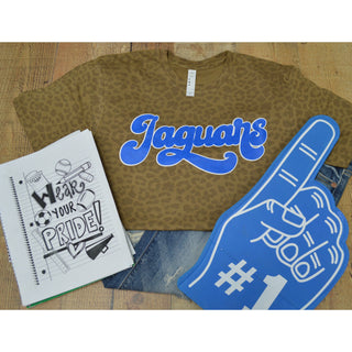 Purcell Jaguars - Script with Animal Print T-Shirt